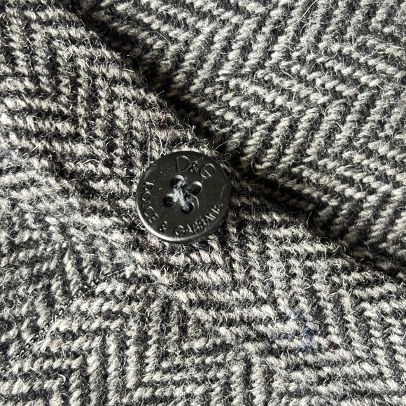 D&G Wool Herringbone Pencil Skirt with Embroidery | Made in Italy - Picture 2 of 5